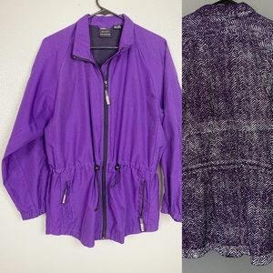 Vintage illuminite Purple Reflective Windbreaker M